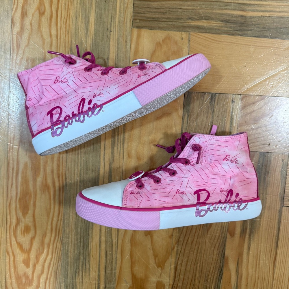 Barbie Ground Up High Top Canvas Sneakers Shoes Youth Size 5